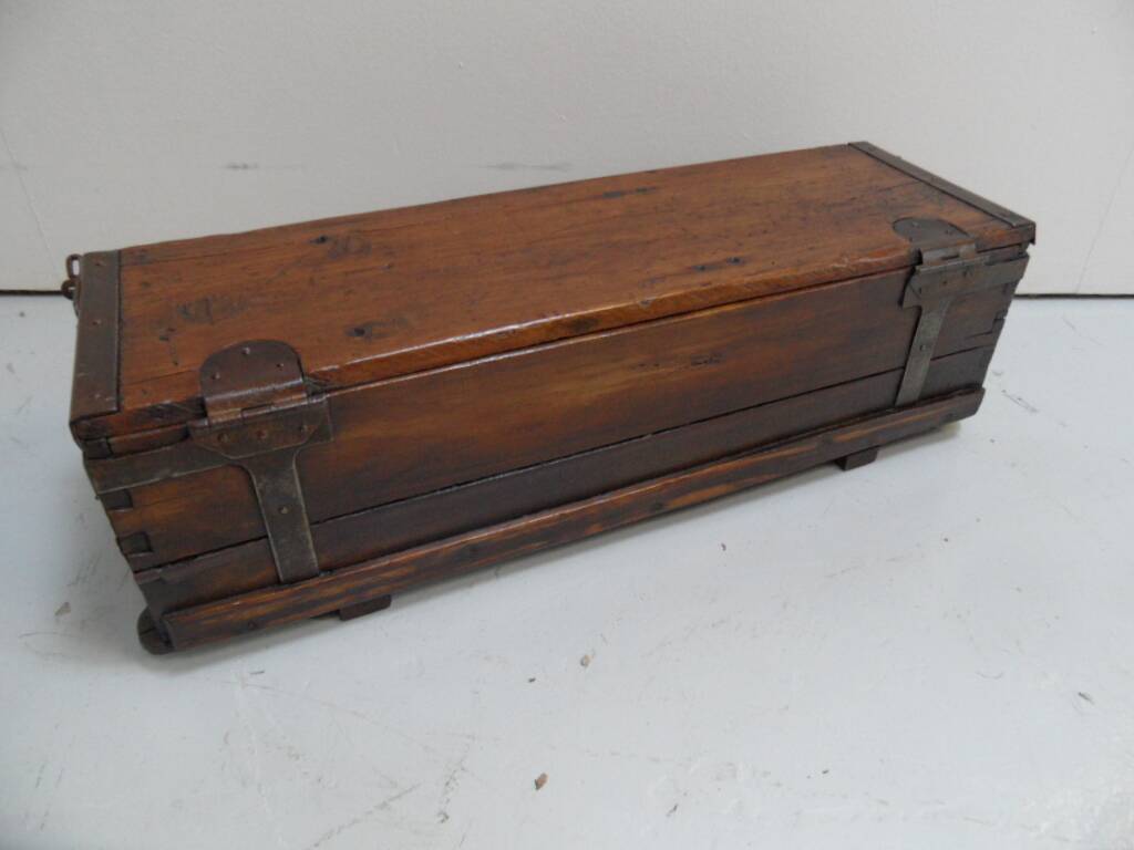 Vintage wooden military chest