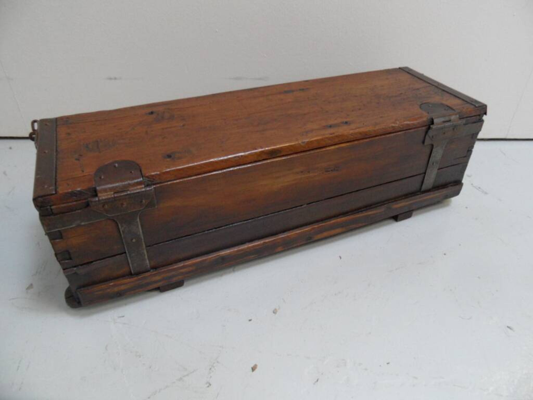 Vintage wooden military chest