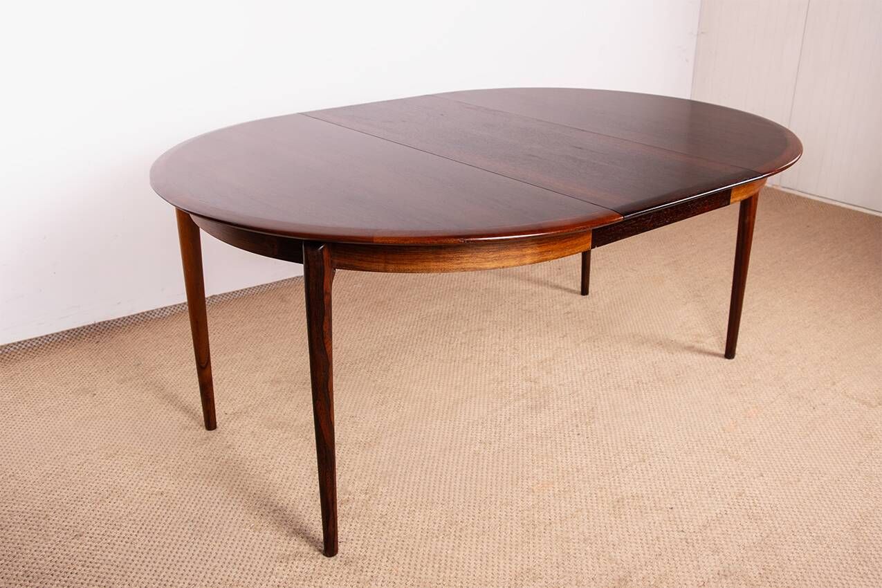 Danish extendable dining table, rosewood, Kai Lyngfeldt Larsen 1960.
