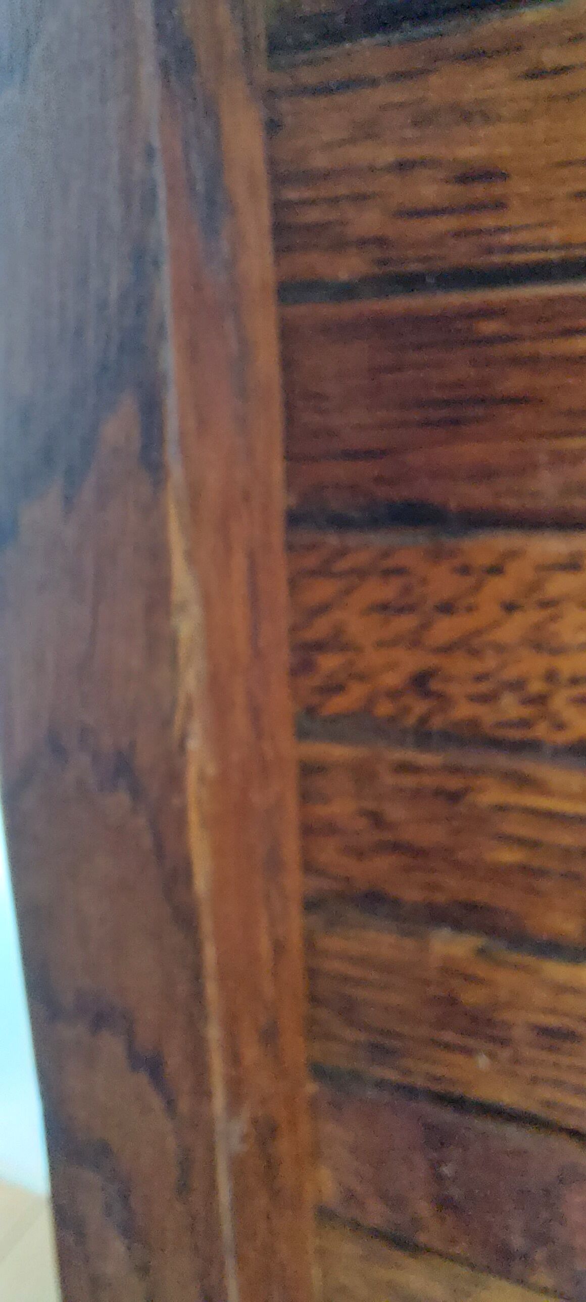 Double frame cabinet with solid oak curtains 50s