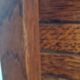 Double frame cabinet with solid oak curtains 50s