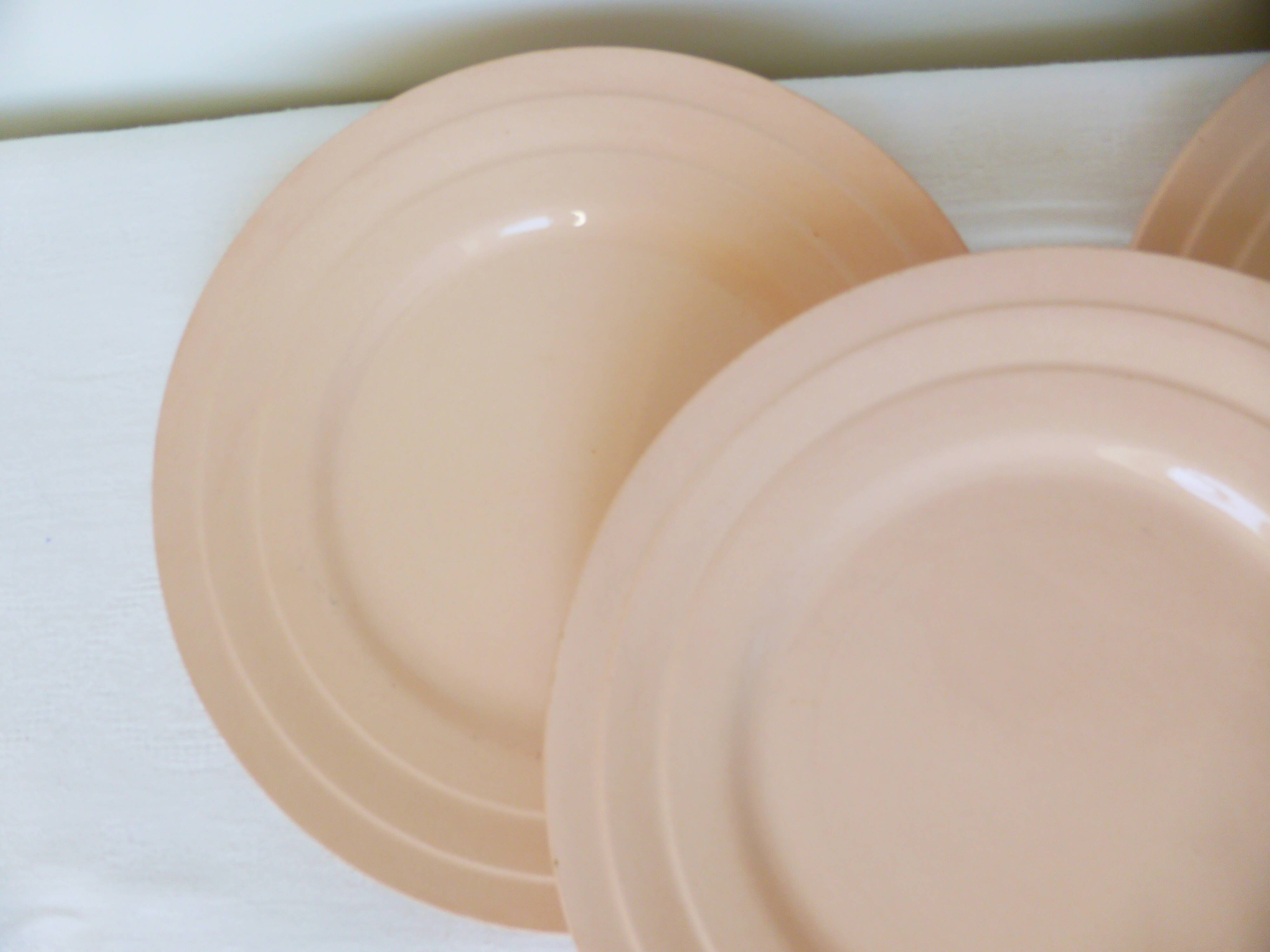 4 vintage art deco dessert plates 210685