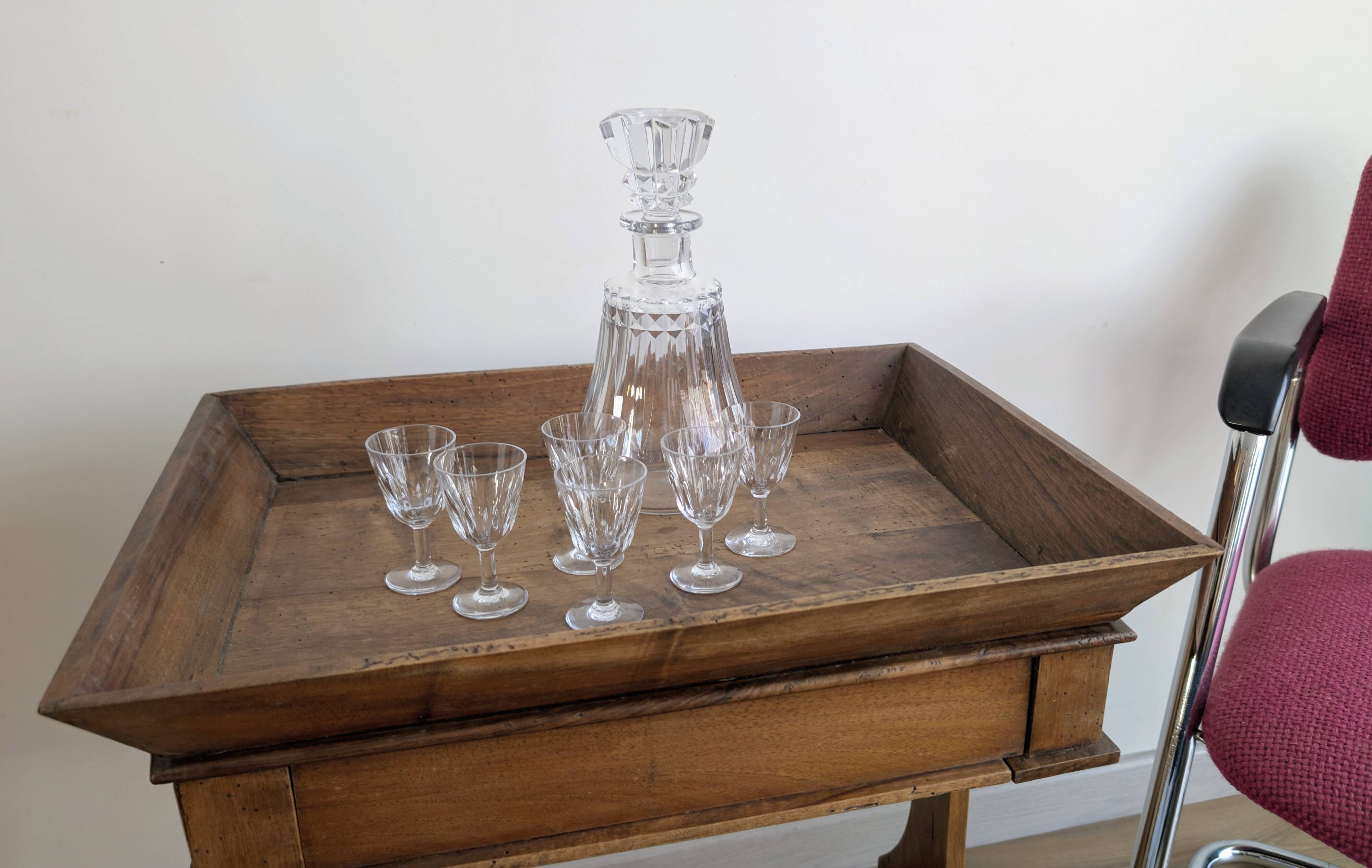 Baccarat crystal liqueur service – refined set - 7 pieces