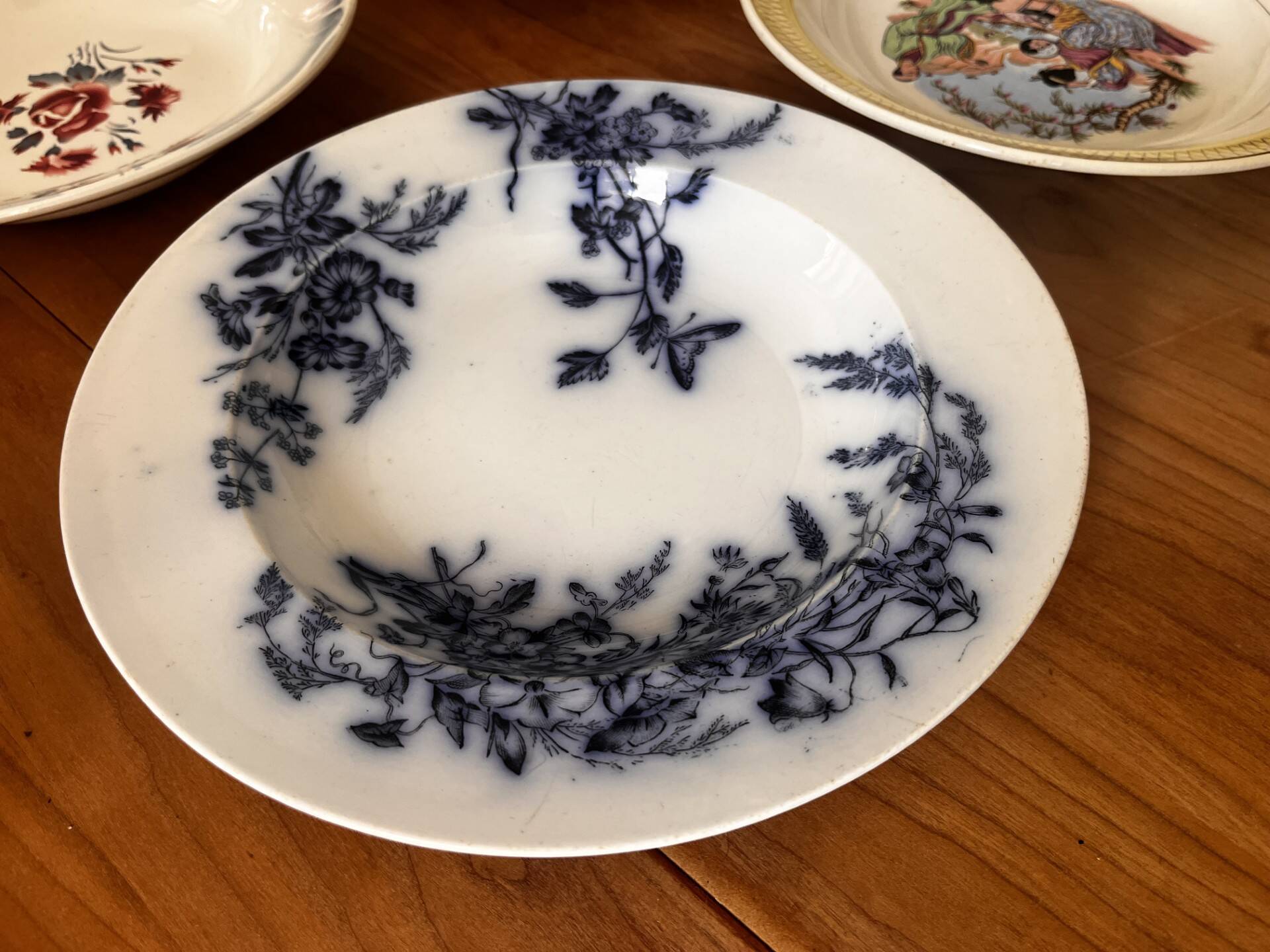 Mismatched antique plates