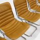 Set of 6 vintage chrome and leather dining room chairs 1970s Italy