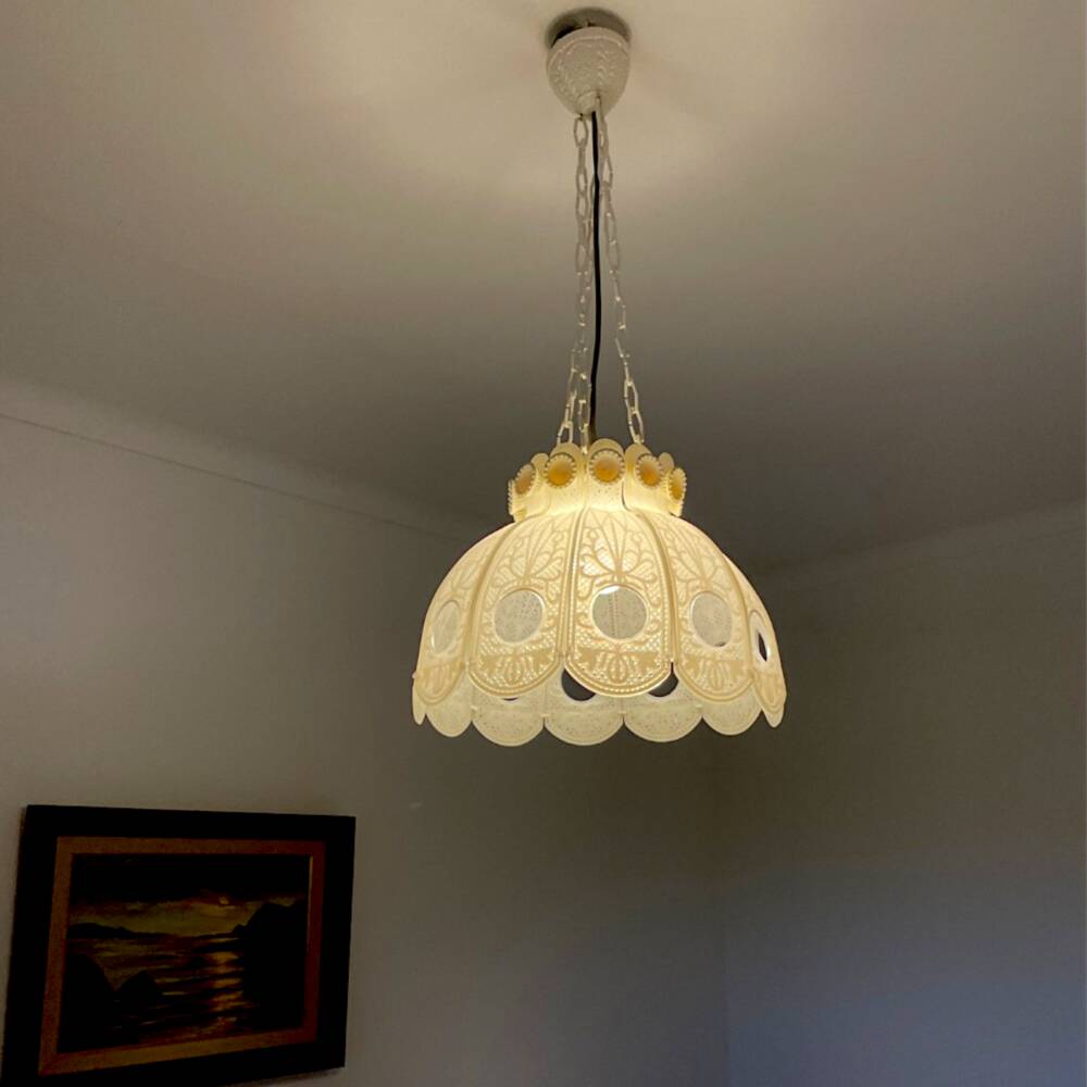 Vintage white kitchen lamp small chandelier