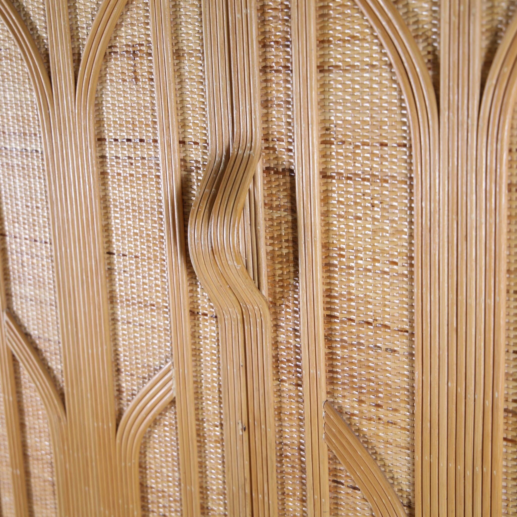 Wardrobe in rattan and raffia