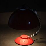 Lampe de table rouge des années 1970, Tchécoslovaquie