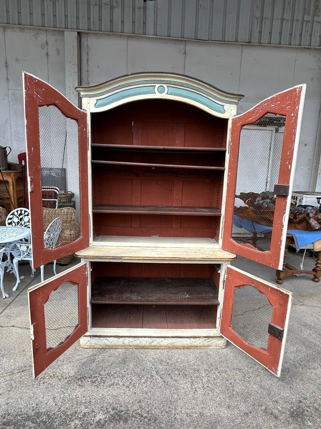 Two Body Buffet On Louis XIV Plinths In Lacquered Oak 18th Century