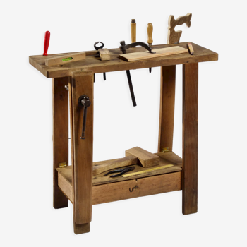 Children's wooden workbench