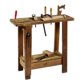Children's wooden workbench