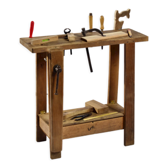 Children's wooden workbench