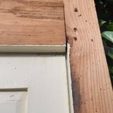 Pair of 19th-century cupboard doors and their frame (1st), woodwork