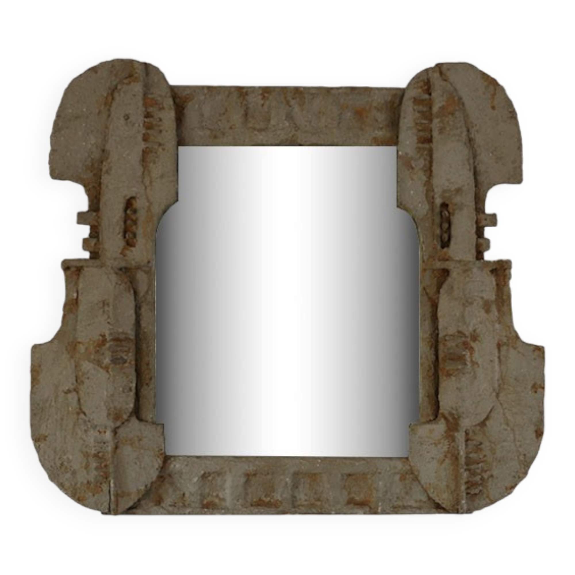 A wooden and plaster mirror, Italy 1960s.