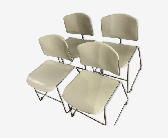 4 chaises Max Stacker pour Strafor 1970