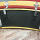 Pair of semi-moon benches in skai and chrome steel