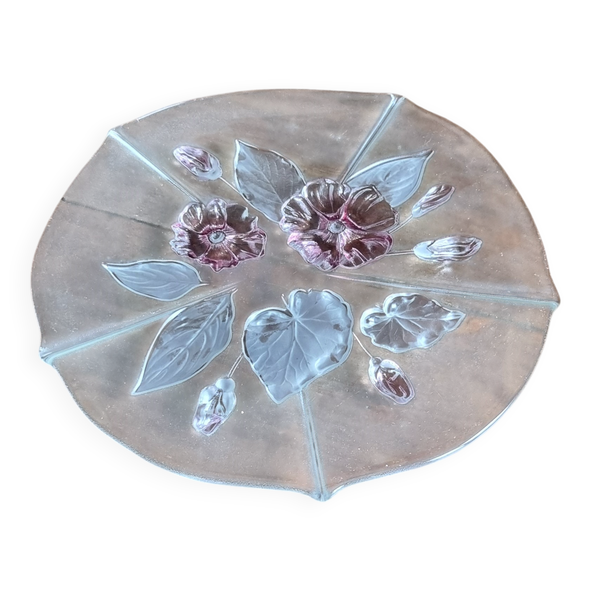 Cake or dessert dish in glass