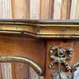 Guéridon ancien Louis XV – marbre rosé et laiton doré – fin XIXᵉ siècle