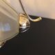 Carafe canard vintage en verre et argent