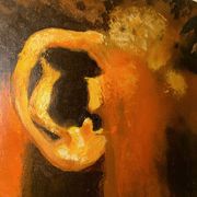 vintage oil portrait