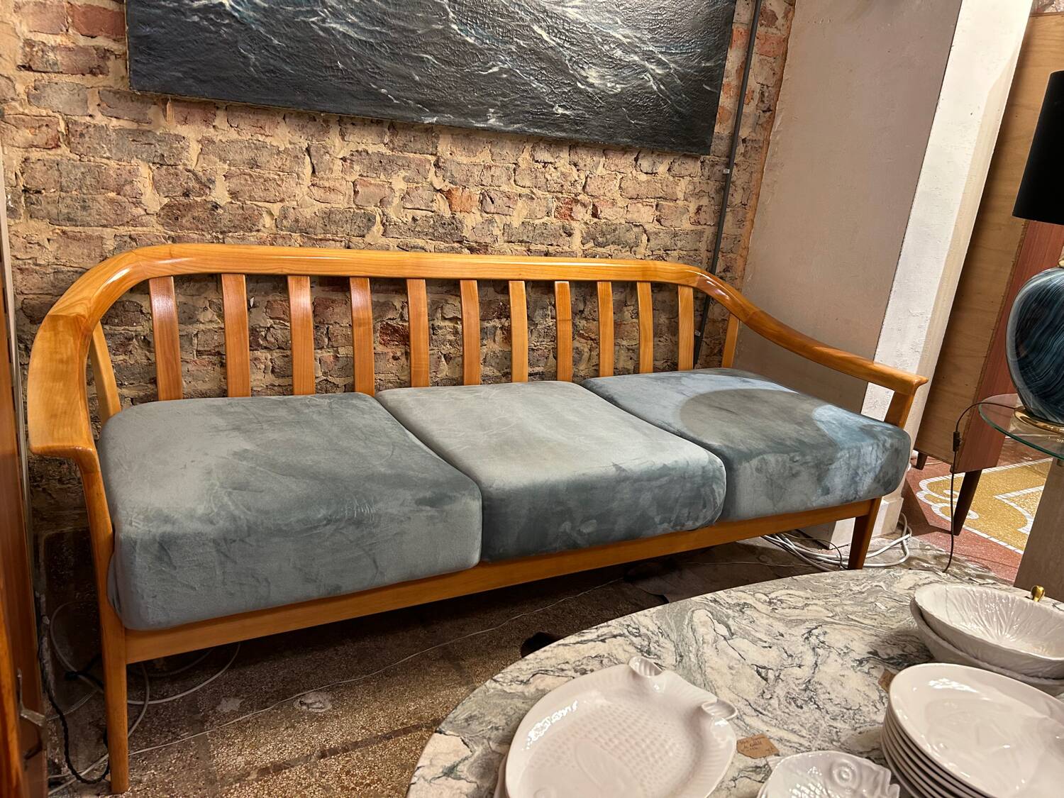 Three-seater bench Knoll Antimott 1960