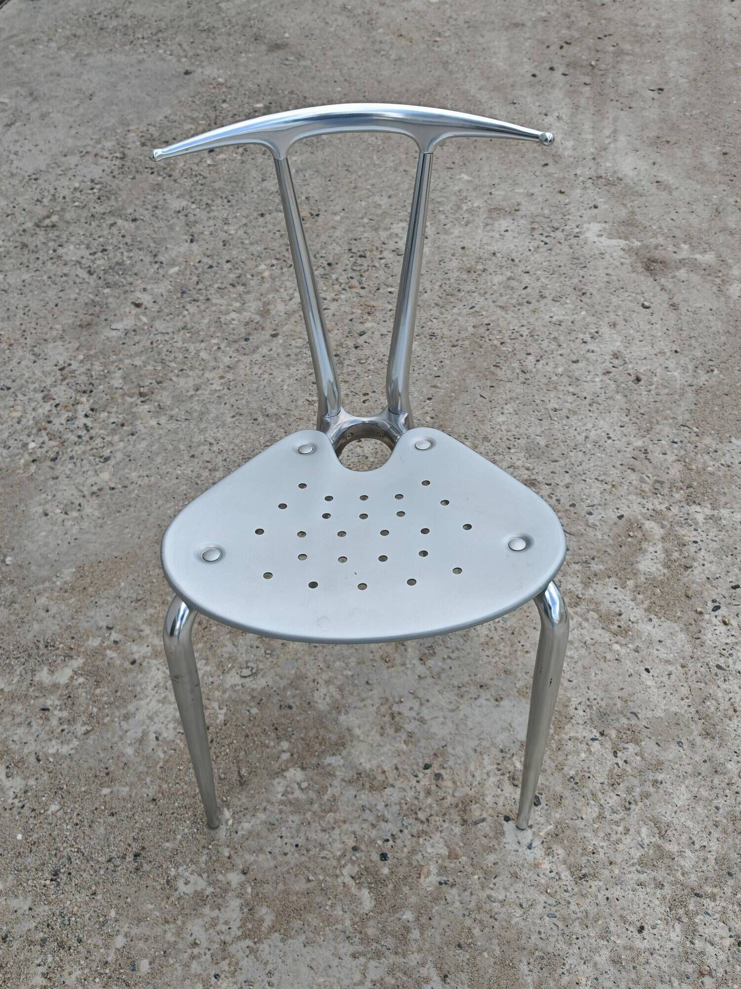 Postmodern pair of "Hole" accent chairs by Carlo Bartoli for Ycami 1993.