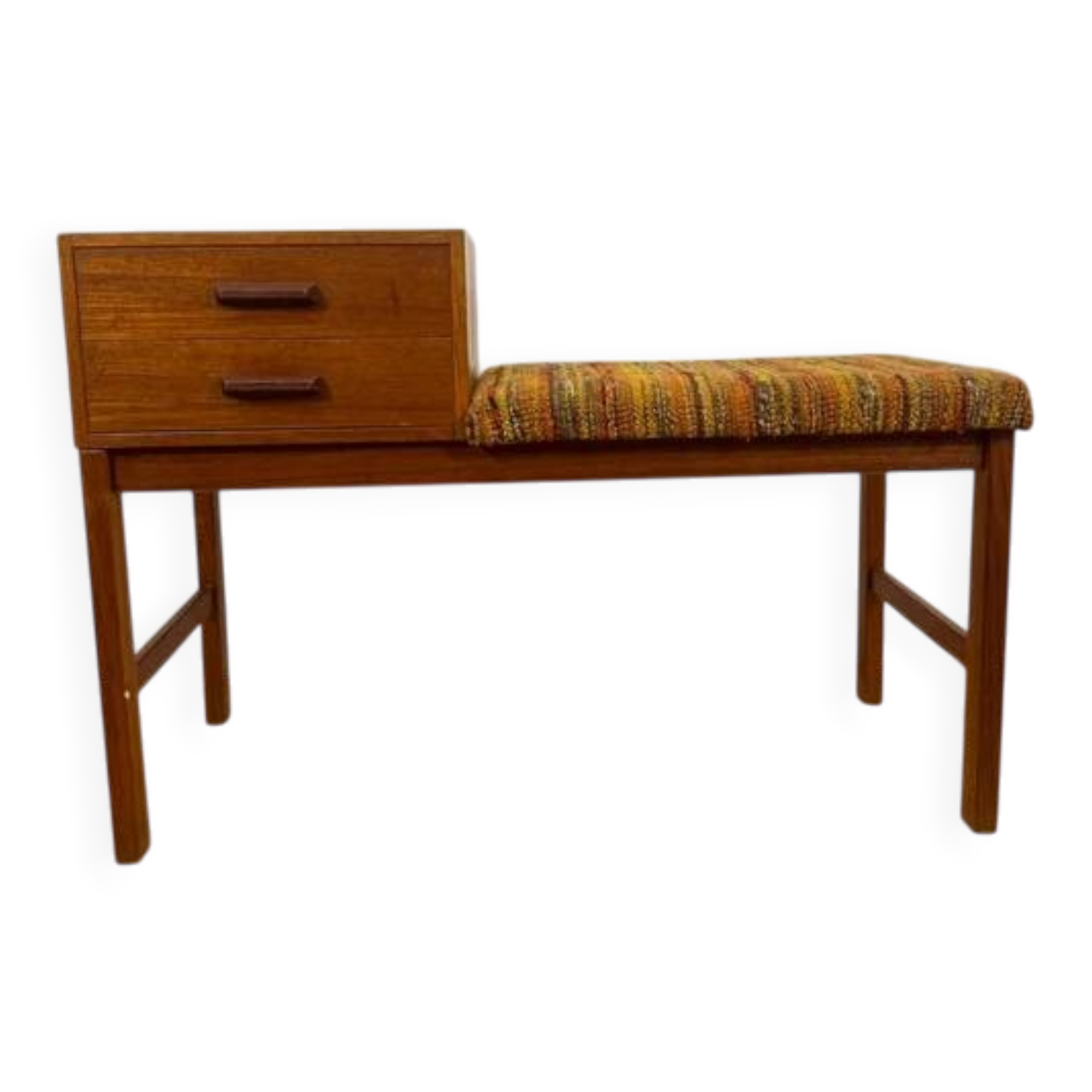 Teak telephone bench, Denmark 1960