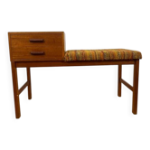 Teak telephone bench, Denmark 1960
