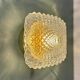 Vintage square globe wall or ceiling light in moulded glass