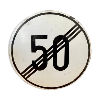 End of speed limit traffic sign original1980's traffic sign street man cave must