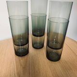 Set of 6 smoked water glasses