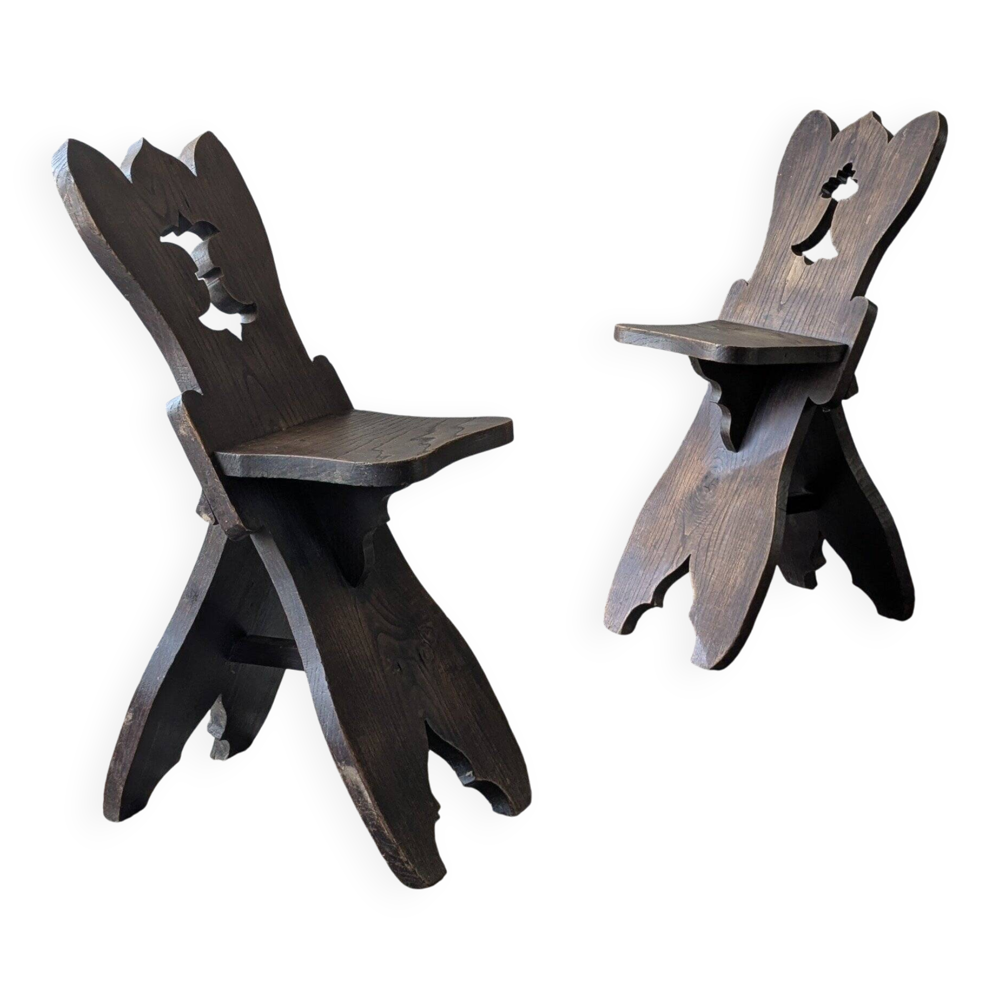 Pair of rustic chairs