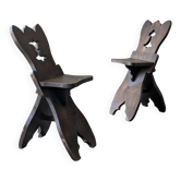 Pair of rustic chairs
