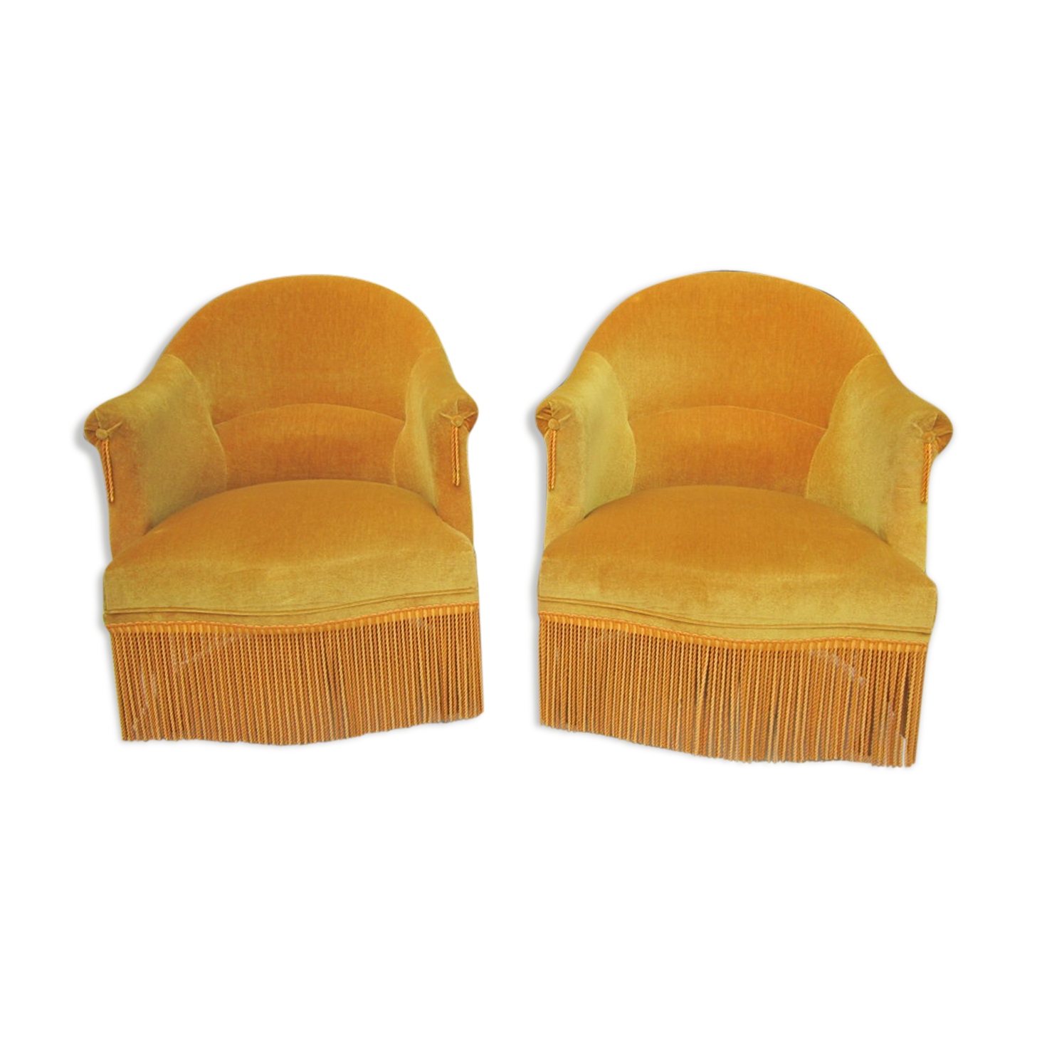 Pair of armchairs velvet Toad