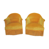 Pair of armchairs velvet Toad