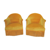 Pair of armchairs velvet Toad