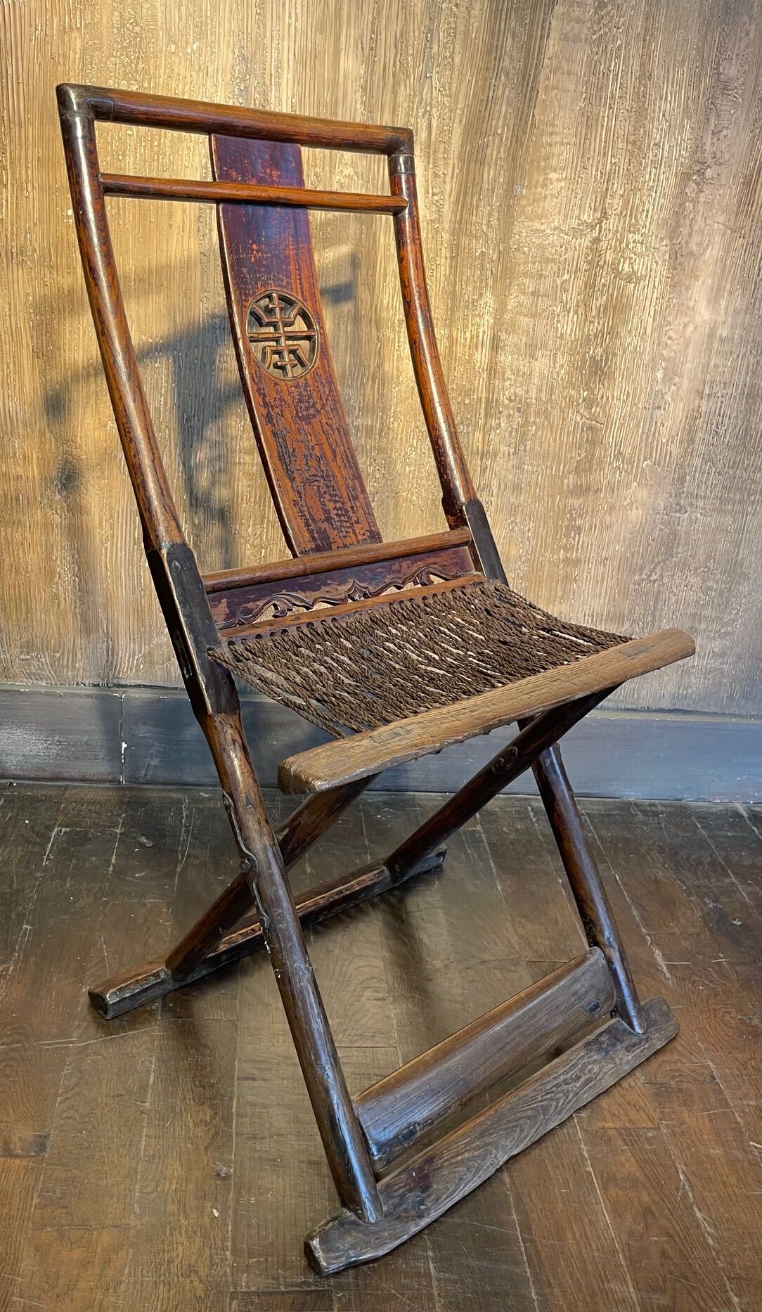Chaise ancienne pliante chinoise
