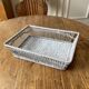 Bread basket, pocket emptying tray, storage box in grey rattan and wicker -