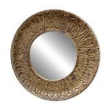 "Sun" mirror in ceramic by André Bodin, 1970s