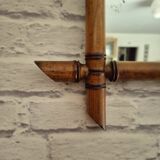 Vintage Belle Epoque Bamboo Turned Wood Mirror