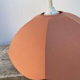 Vintage taupe fabric pendant light