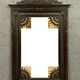 Breton Renaissance style mirror in solid oak with brown patina circa 1850