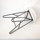 Vintage stool, wooden stool and iron structure, extra stool, octagonal wood seat, cui