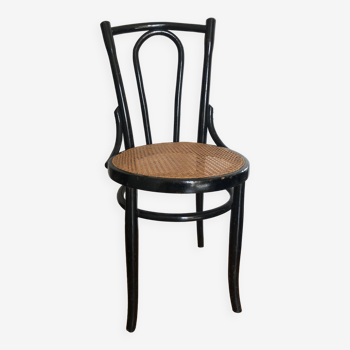 Bistro chair in wood and canework