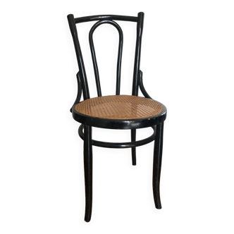 Bistro chair in wood and canework