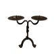 Rustic black metal candle holder - dimensions 20 x 23.5 cm