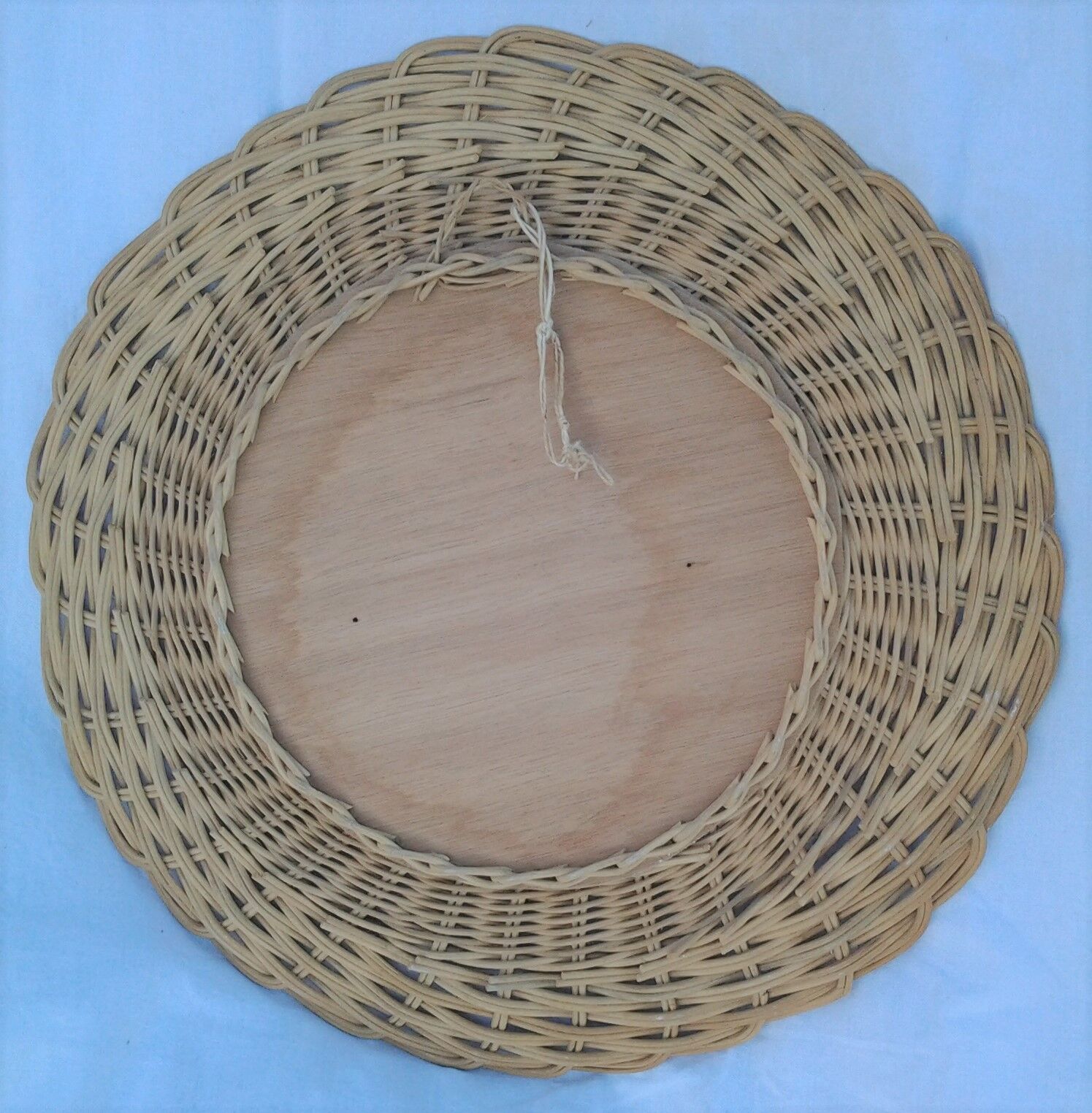 Vintage wicker sun mirror 37x37cm