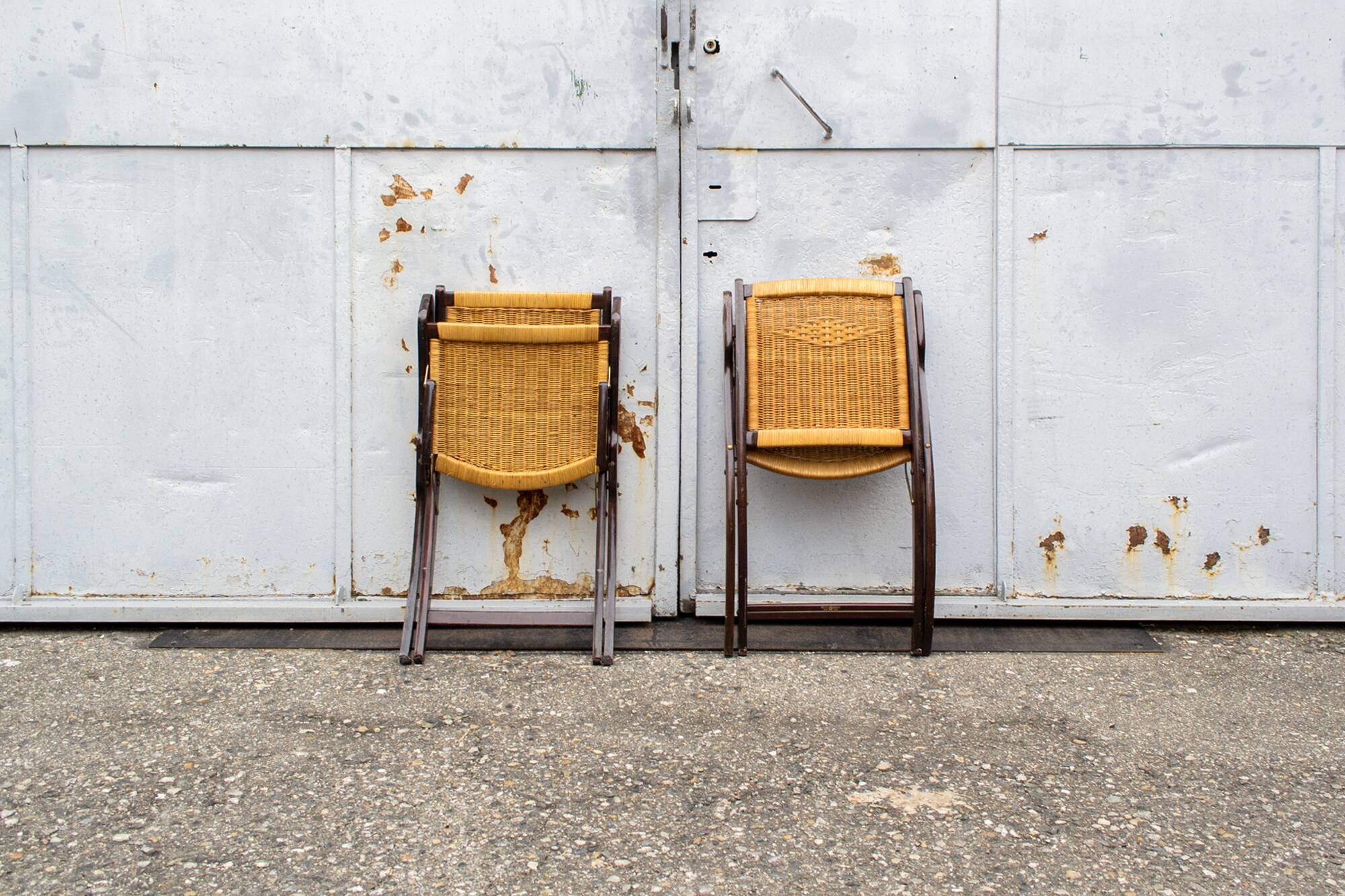 Paire de fauteuils pliants mod. Ninfea par Gio Ponti Prod. Reguitti, Italie, 1958