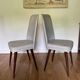 Pair of vintage mahogany and skai chairs