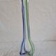Vintage Murano glass filigree soliflore vase in blue and green.